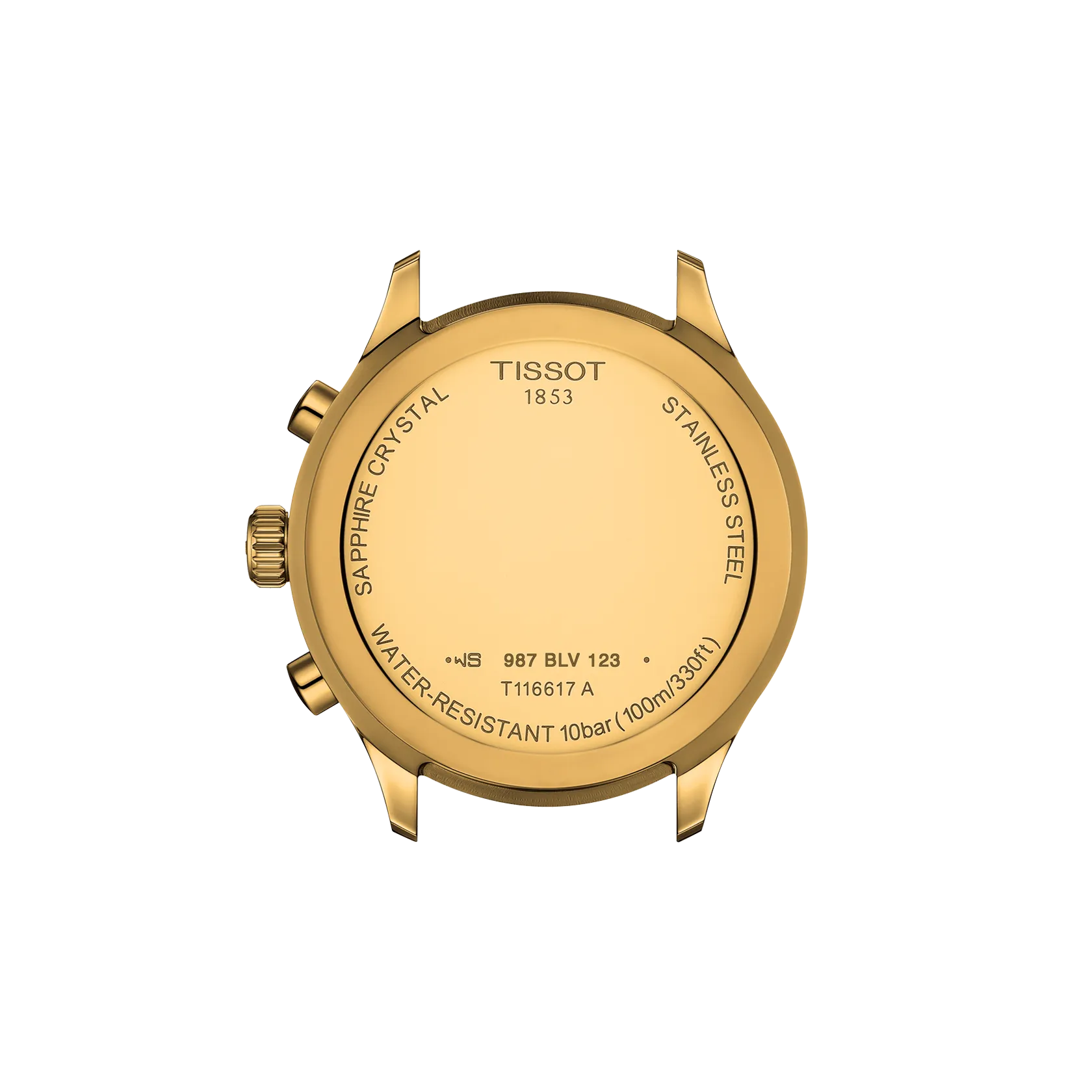 Back view of the watch case Tissot Chrono XL Classic