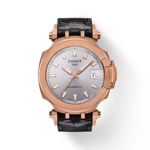 Front view of the watch Tissot T-Race Swissmatic with shadow