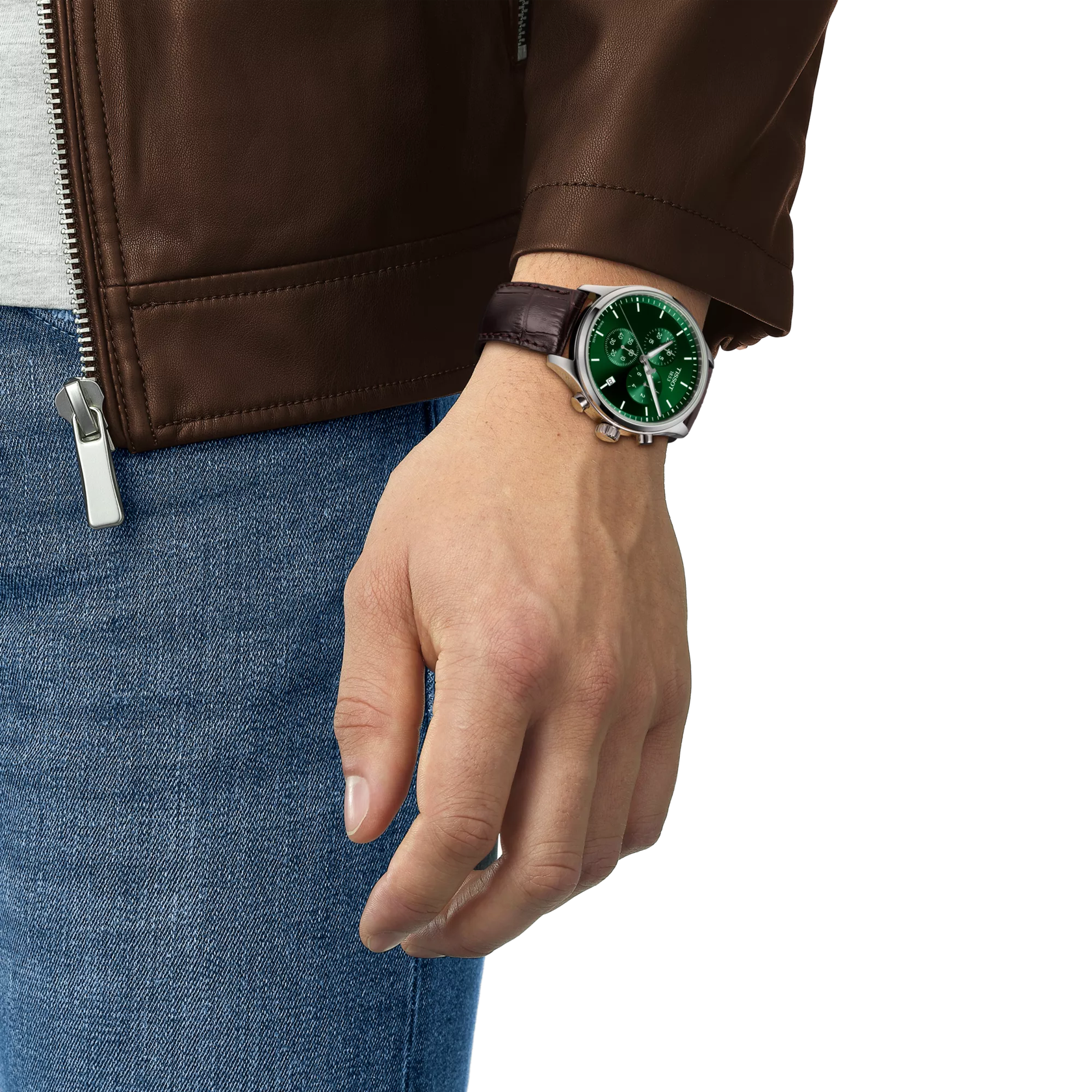 Simulation of the watch Tissot Chrono XL Classic on a wrist