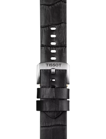 Zoom on Officiële Tissot bruin lederen band 22 mm