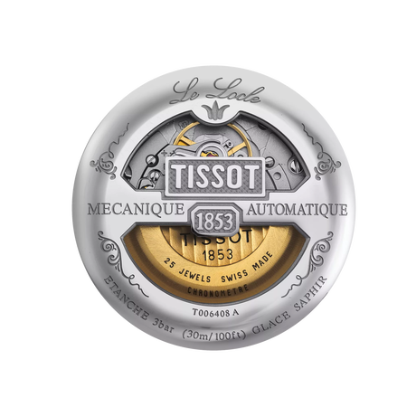 Back view of the watch case Tissot Le Locle Automatic COSC