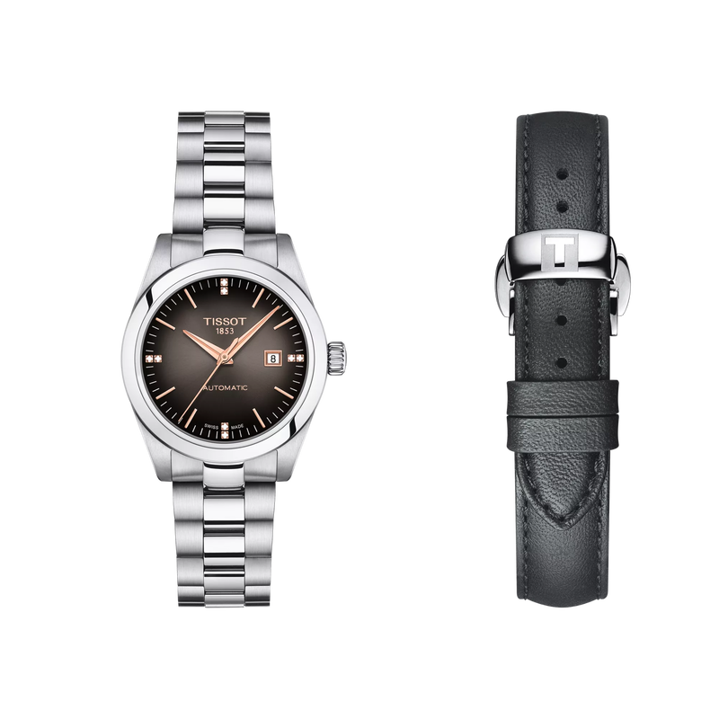 Front view of the watch Tissot T-My Lady 29.3mm with additional bracelet