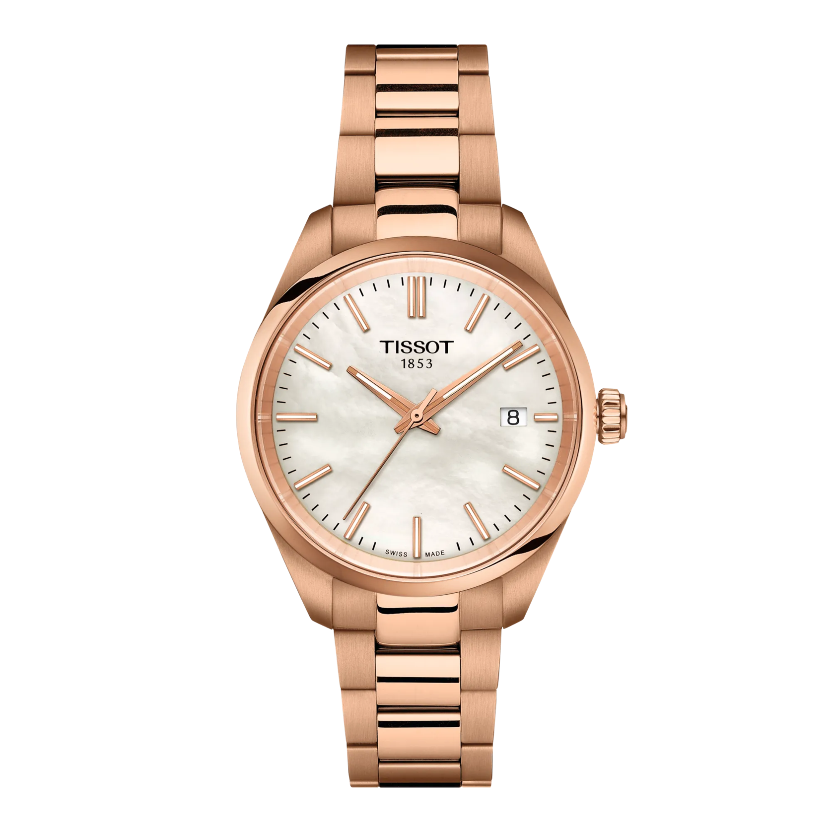 Front view of the watch Tissot PR 100 34mm