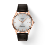 Front view of the watch Tissot Classic Dream 40mm with shadow