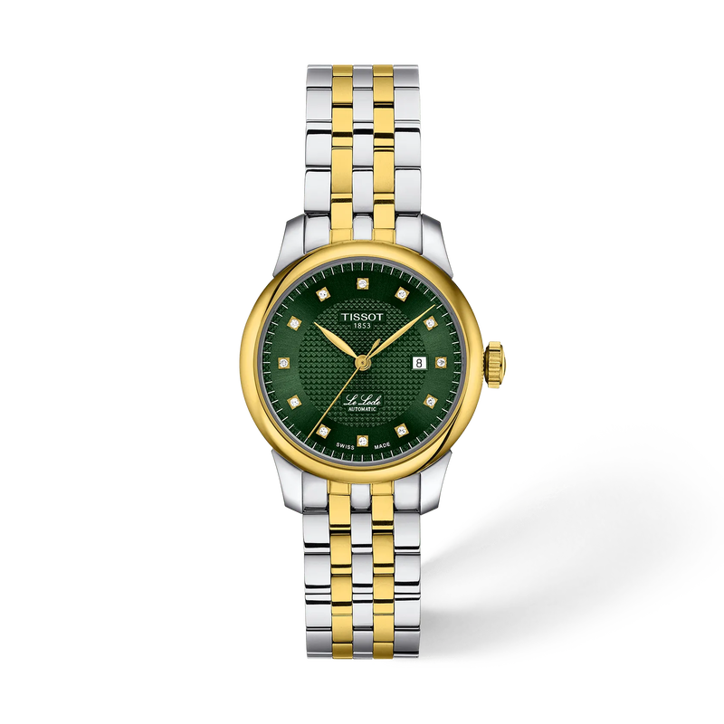 Front view of the watch Tissot Le Locle 29mm with shadow