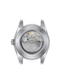 시계 케이스 뒷면 보기 티쏘 젠틀맨 파워매틱 80 실리시움 솔리드 18K 골드 베젤