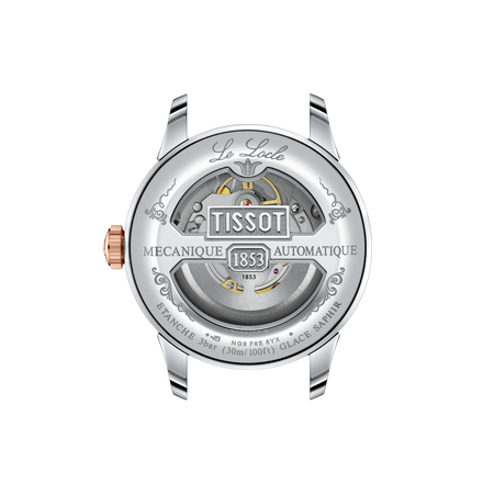 Back view of the watch case Tissot Le Locle 39.3mm