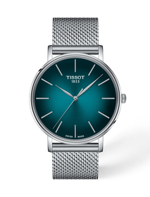 Front view of the watch Tissot Everytime 40mm with shadow