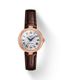 Front view of the watch Tissot Bellissima 29mm with shadow