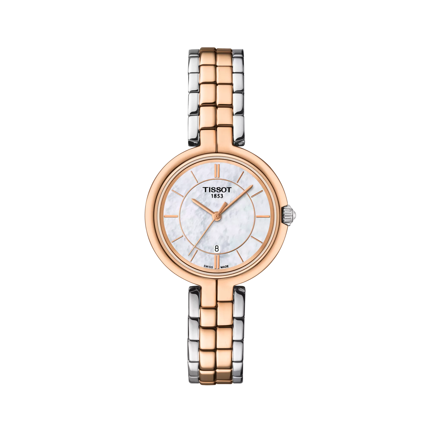 Front view of the watch Tissot Flamingo