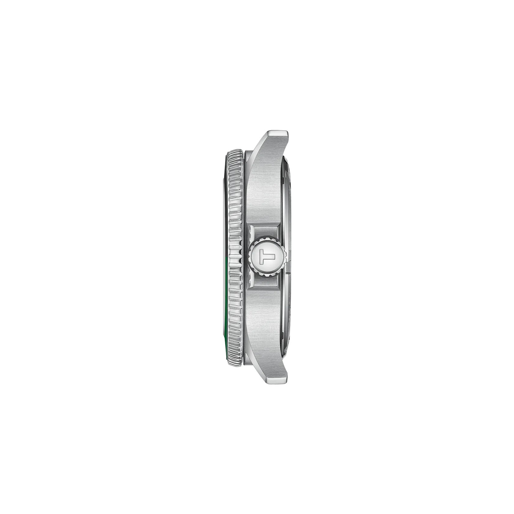 Profile view of the watch case Tissot Seastar 1000 GMT 40mm
