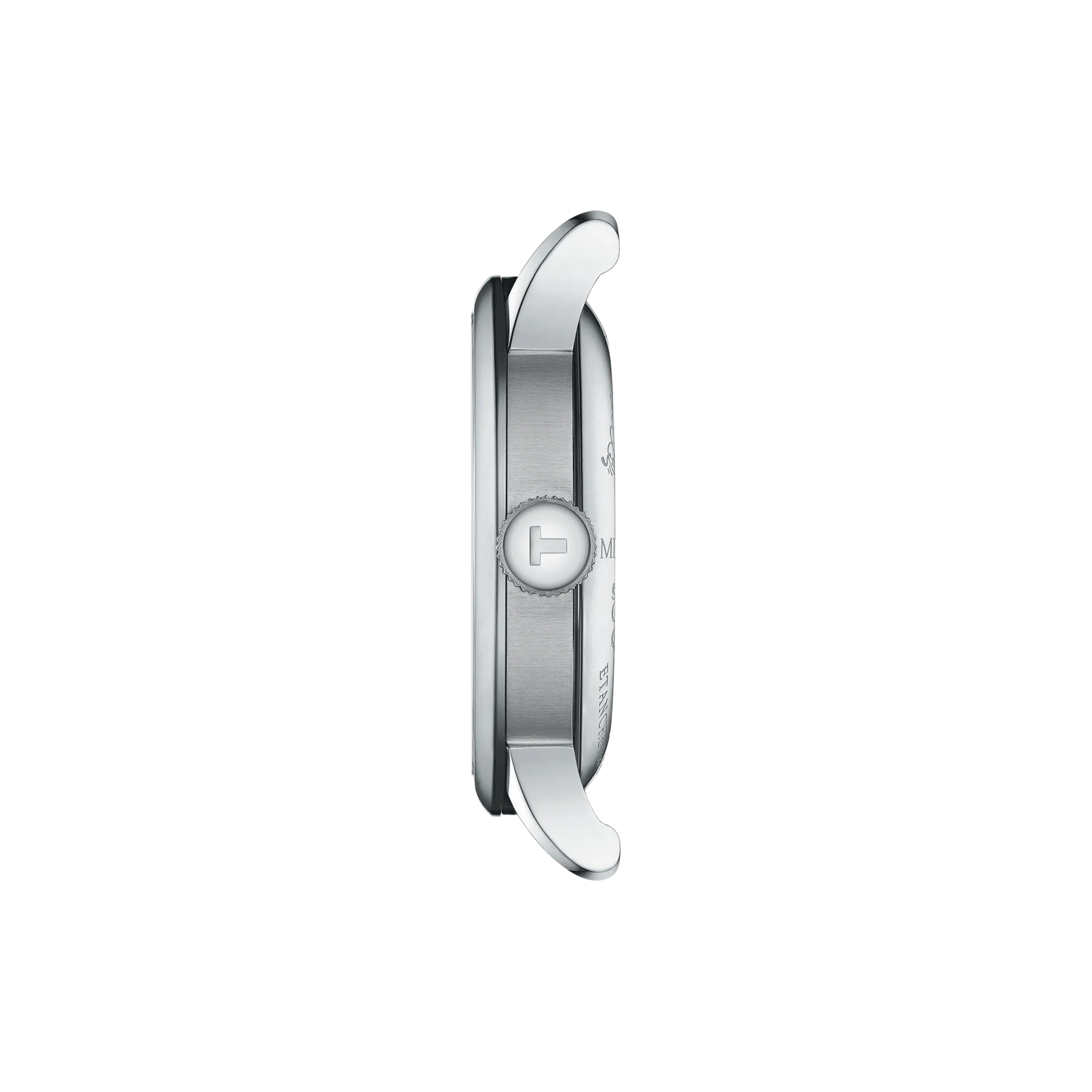 Profile view of the watch case Tissot Le Locle 39mm