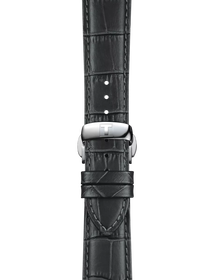 Zoom on Tissot Official Grey Leather Strap Lugs 21 mm