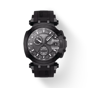 Front view of the watch Tissot 競速系列計時款 with shadow