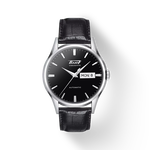 มุมมองด้านหน้าของนาฬิกา Tissot Heritage Visodate Automatic พร้อมเงา