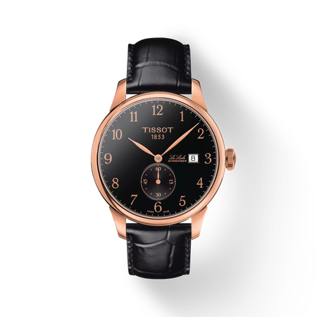 Front view of the watch Tissot Le Locle Automatique Petite Seconde with shadow