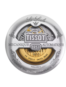 Back view of the watch case Tissot Le Locle Automatic COSC