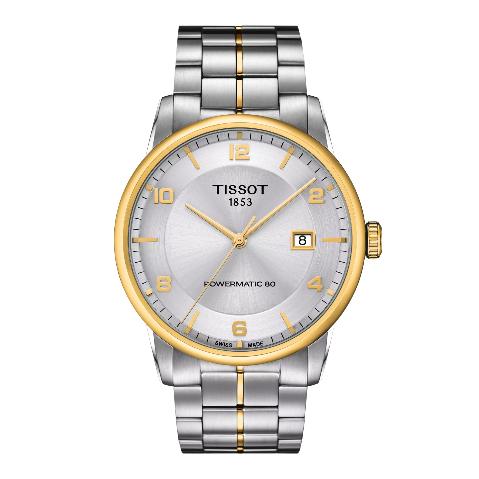 Front view of the watch Tissot Luxury Powermatic 80