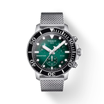 Front view of the watch Tissot Seastar 1000 Chronograph with shadow