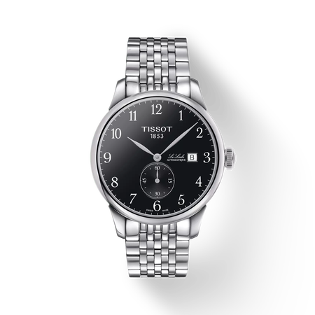 Front view of the watch Tissot Le Locle Automatique Petite Seconde with shadow