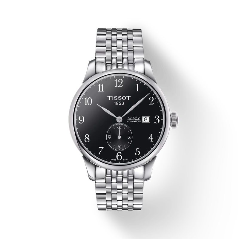 Front view of the watch Tissot Le Locle Automatique Petite Seconde with shadow