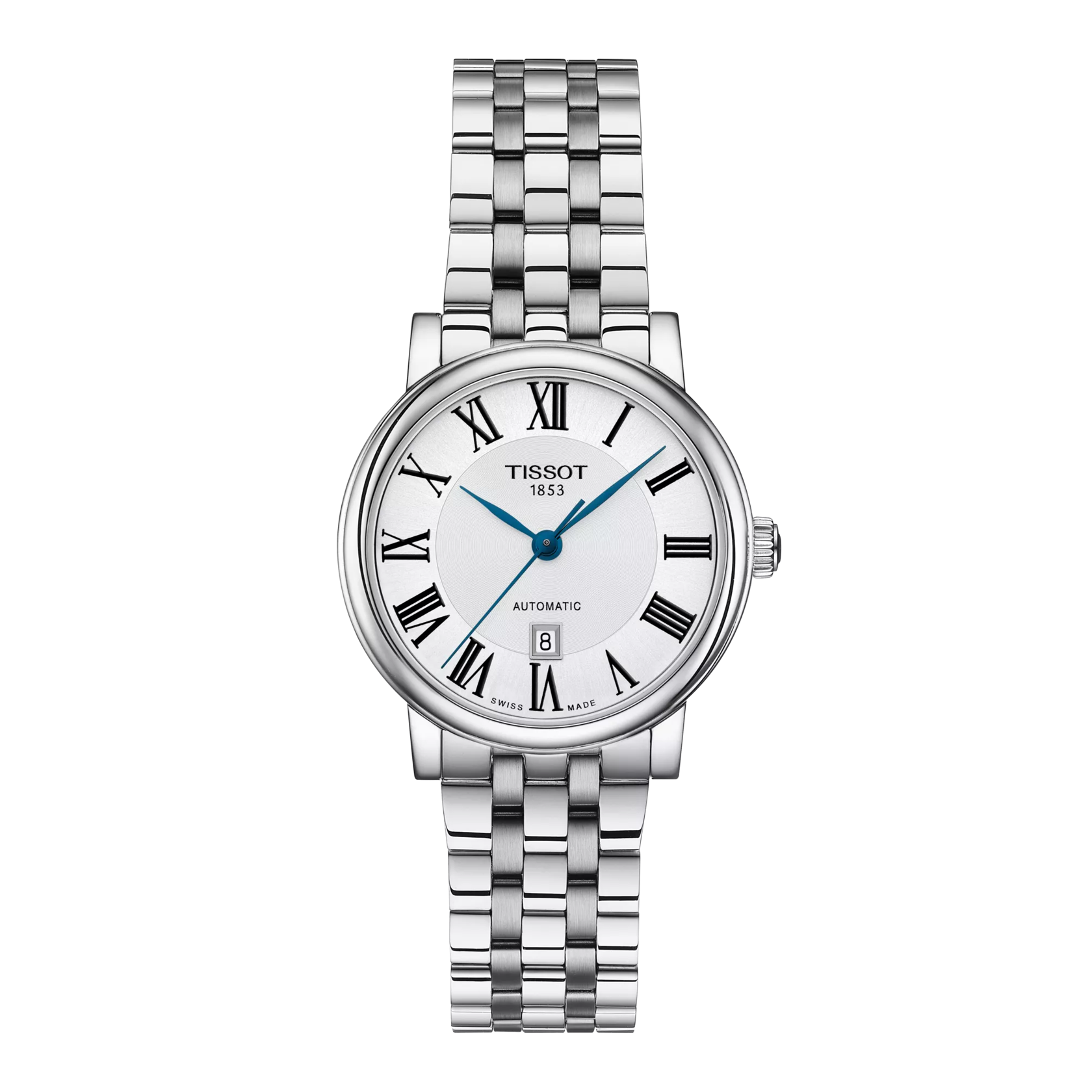 Front view of the watch Tissot Carson Premium Automatic lady