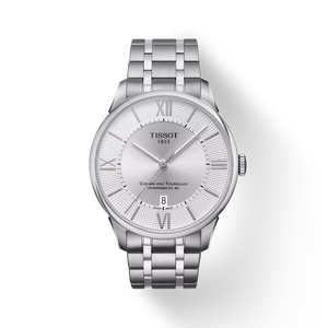 Front view of the watch Tissot 杜魯爾系列自動款 with shadow