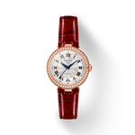 Front view of the watch Tissot Bellissima Automatic Lady with shadow