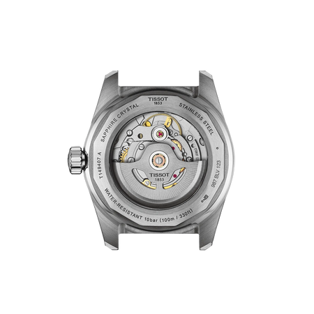 Back view of the watch case Tissot PR516 38mm