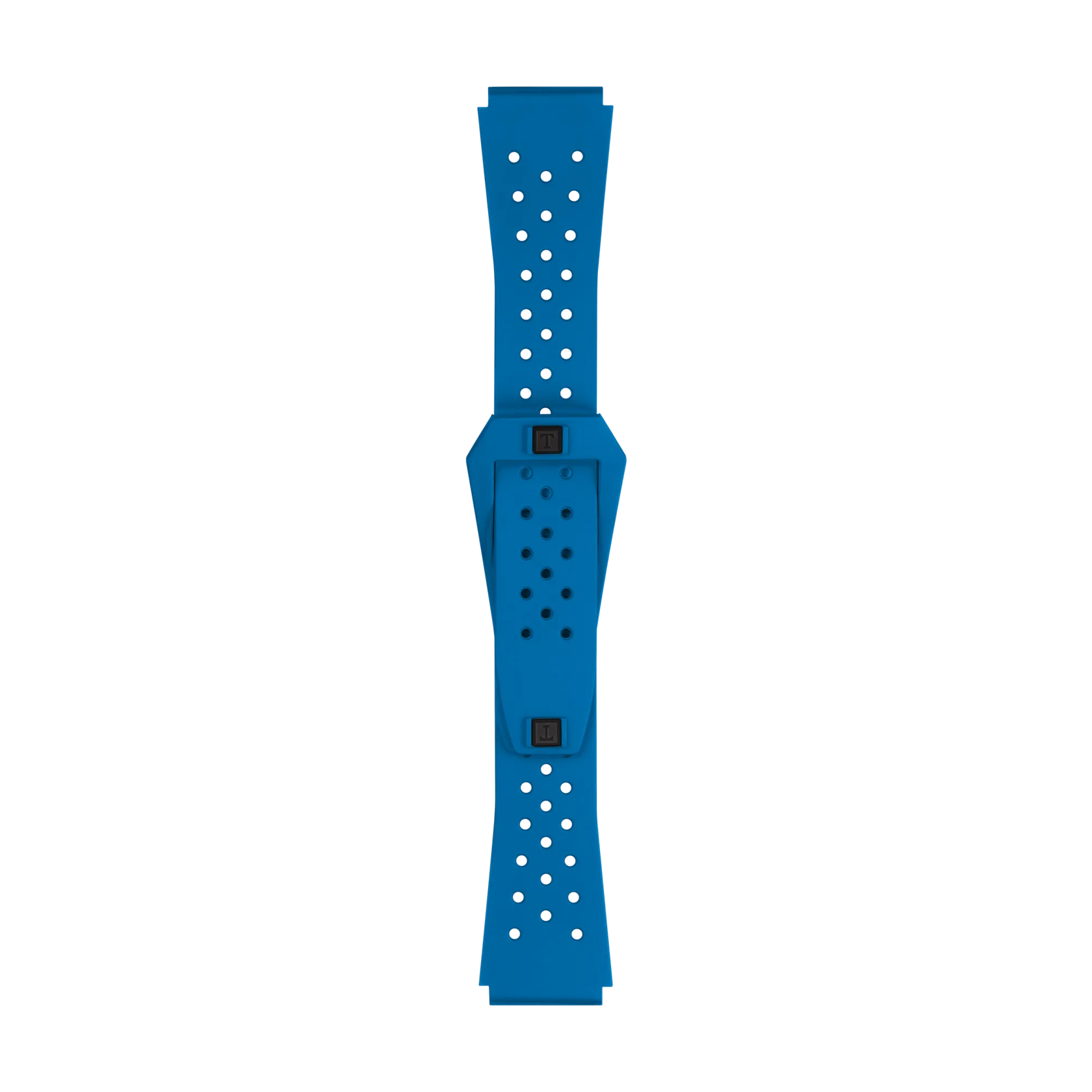 Front view of Tissot Official Blue Sideral Rubber Strap