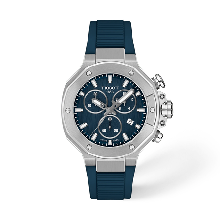 Front view of the watch Tissot T-Race 38mm with shadow