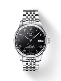 Front view of the watch Tissot Le Locle 39.3mm with shadow