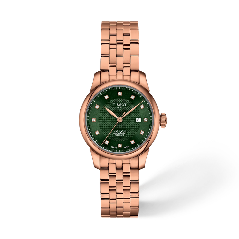 그림자가 있는 티쏘 르로끌 29mm 시계의 전면 보기