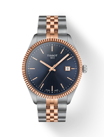 Front view of the watch Tissot Ballade 40mm with shadow