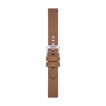 Front view of Tissot Official Brown Synthetic Strap 18 mm