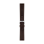 Front view of Tissot Official Brown Leather Strap Lugs 20mm