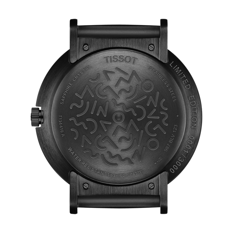 มุมมองด้านหลังของตัวเรือนนาฬิกา Tissot Heritage Memphis Gent