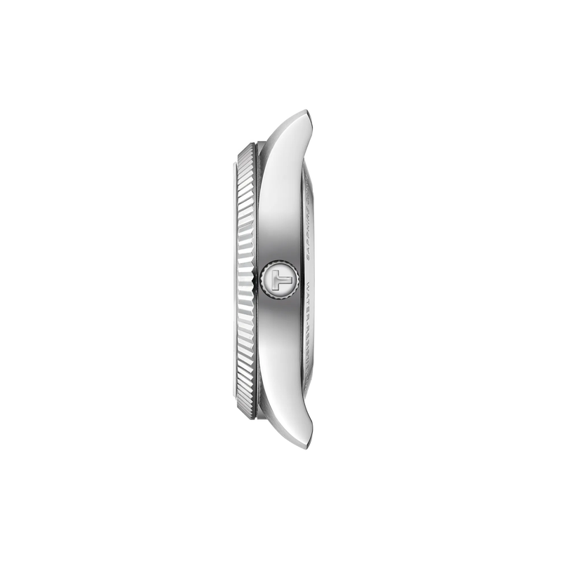 Vista de perfil de la caja del reloj Tissot Ballade 39mm