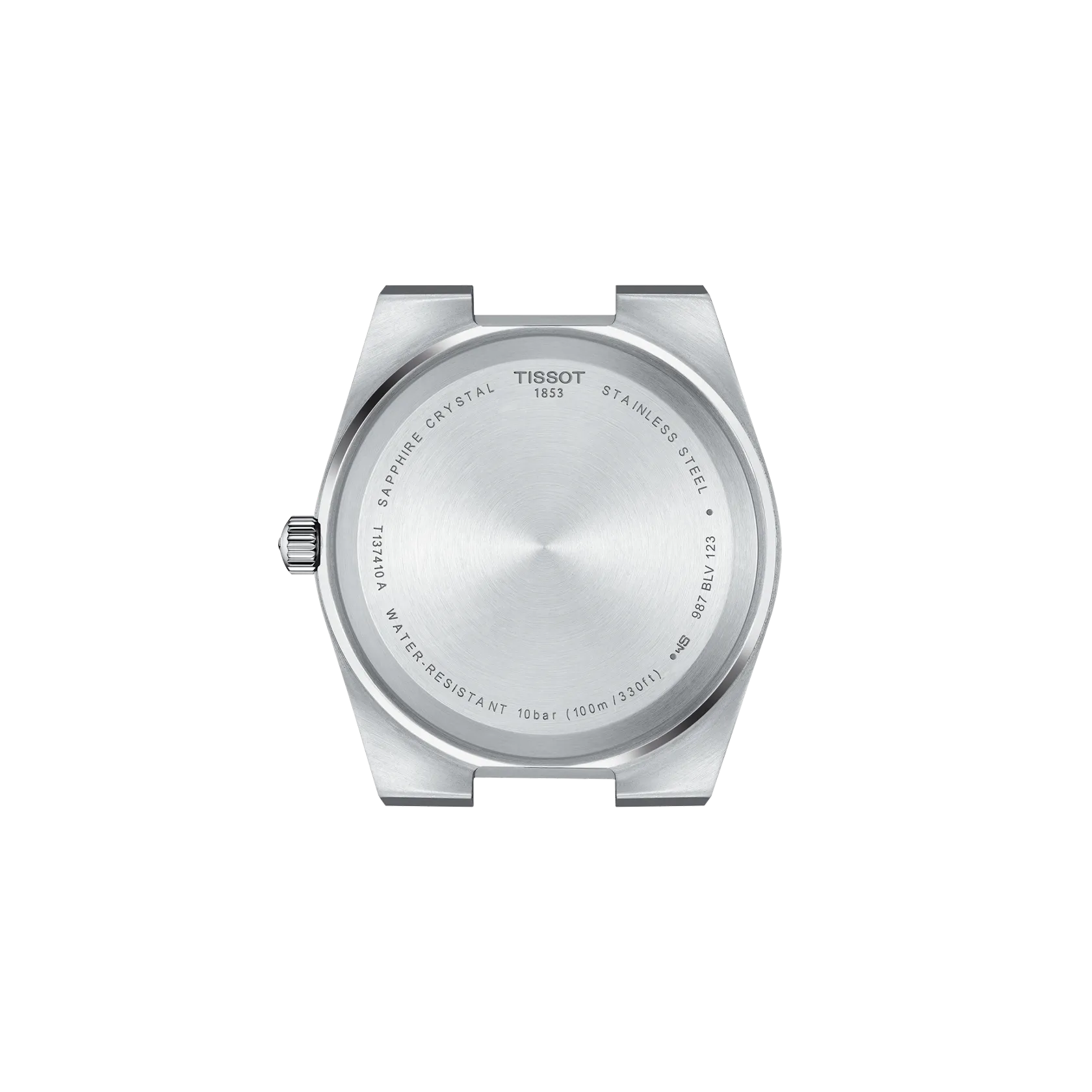 Back view of the watch case Tissot PRX 40mm