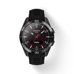 Front view of the watch Tissot T-Touch Connect Sport 43.75mm with shadow