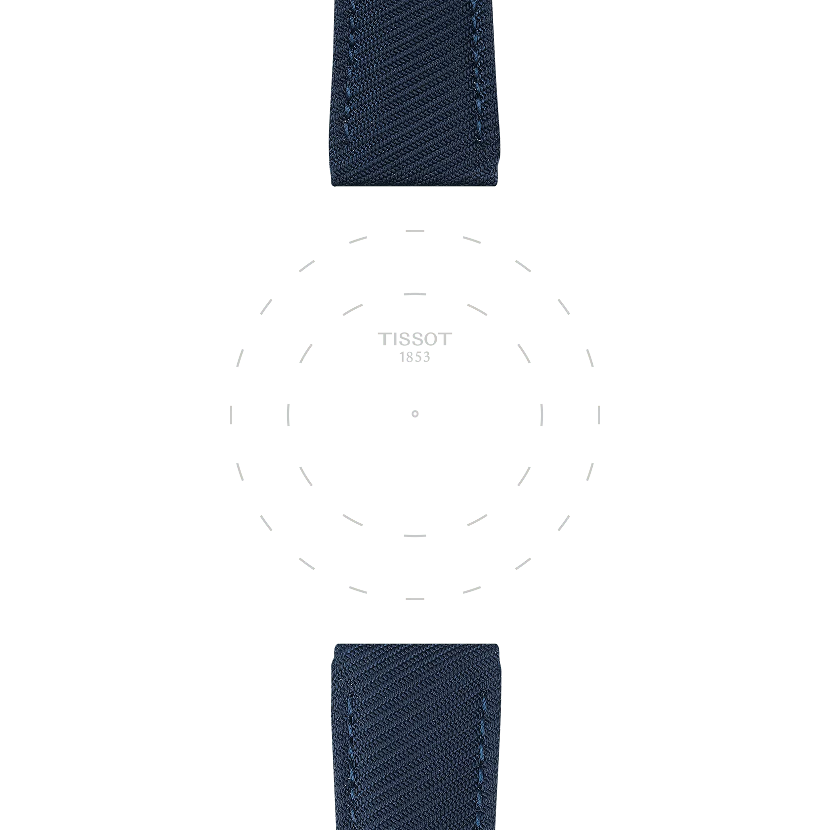 Centrarse en las asas de Correa azul textil oficial Tissot 22 mm