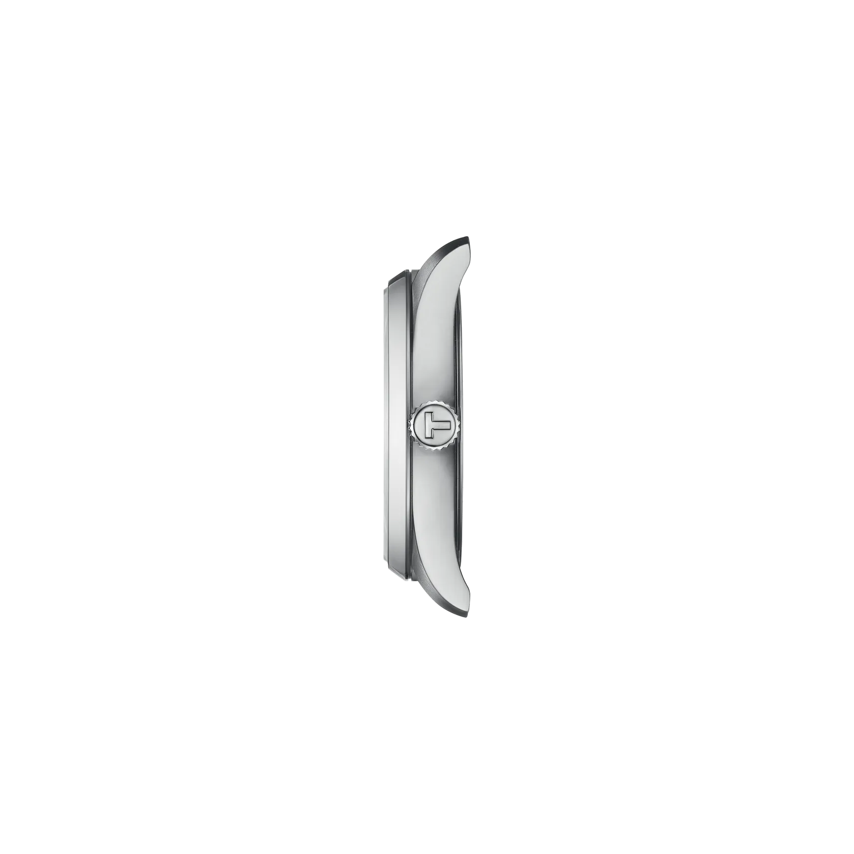 Profile view of the watch case Tissot PR 100 34mm