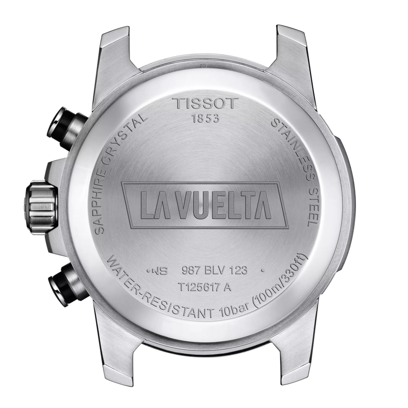 Back view of the watch case Tissot Supersport Chrono Vuelta Special Edition