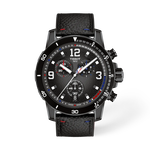 Vue de face de la montre Tissot Supersport NBA Special Edition 45.5mm avec ombre