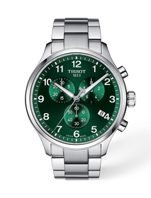 Front view of the watch Tissot Chrono XL Classic with shadow