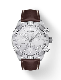 Front view of the watch Tissot PR 100 Sport Gent Chronograph with shadow