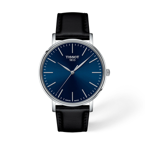 Front view of the watch Tissot Everytime 40mm with shadow