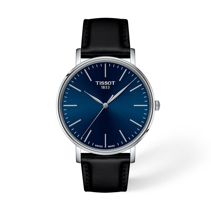 Front view of the watch Tissot Everytime 40mm with shadow