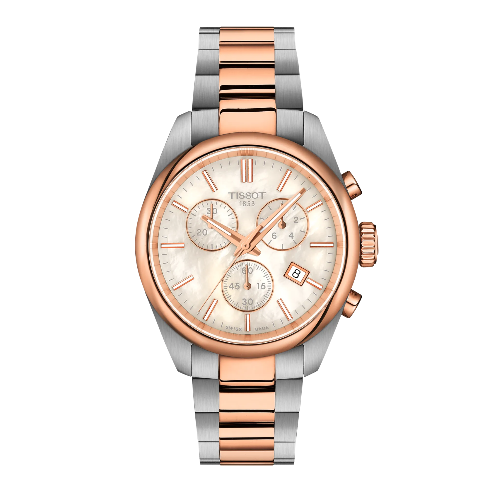 Front view of the watch Tissot PR 100 36mm