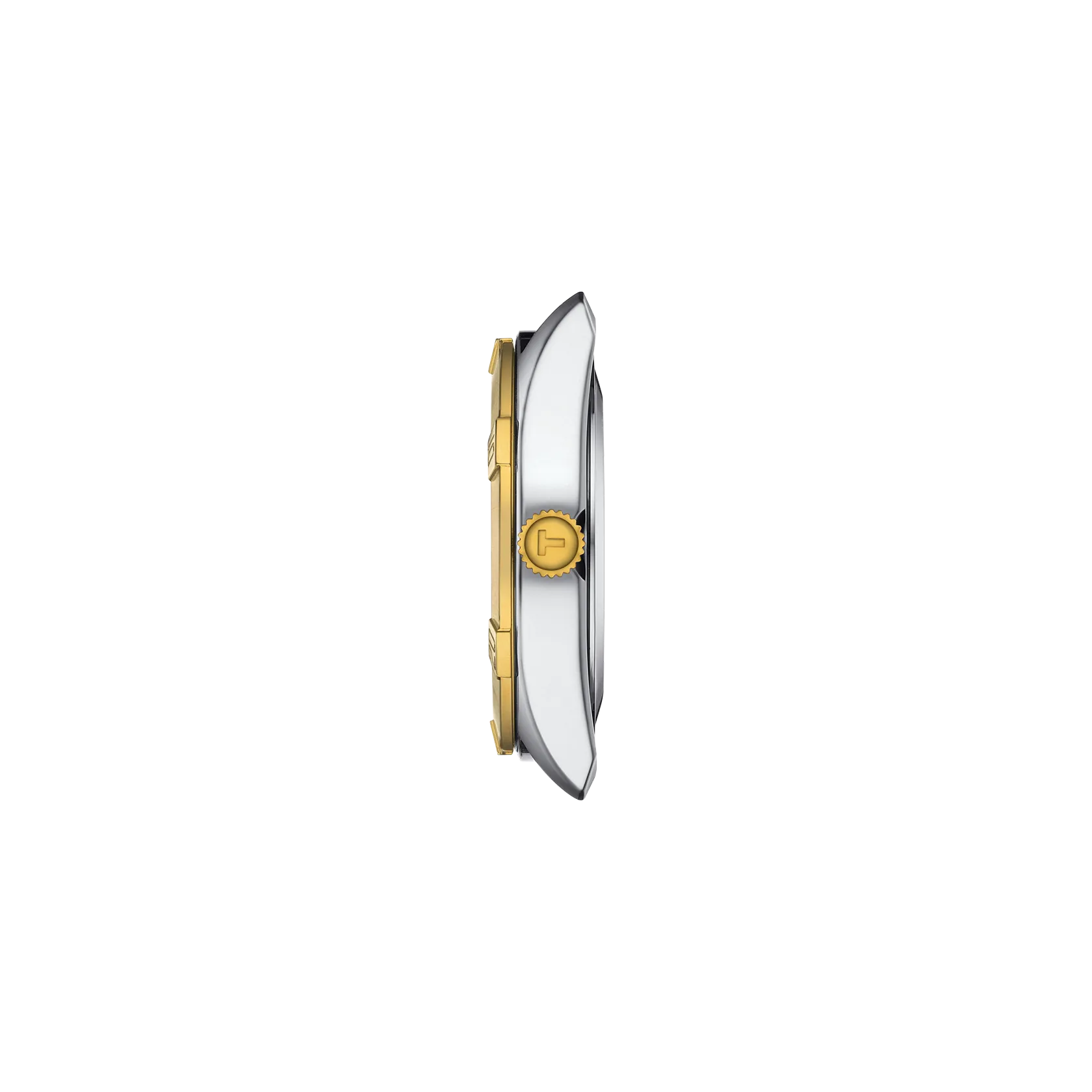 Profile view of the watch case Tissot PR 100 Sport Chic 36mm